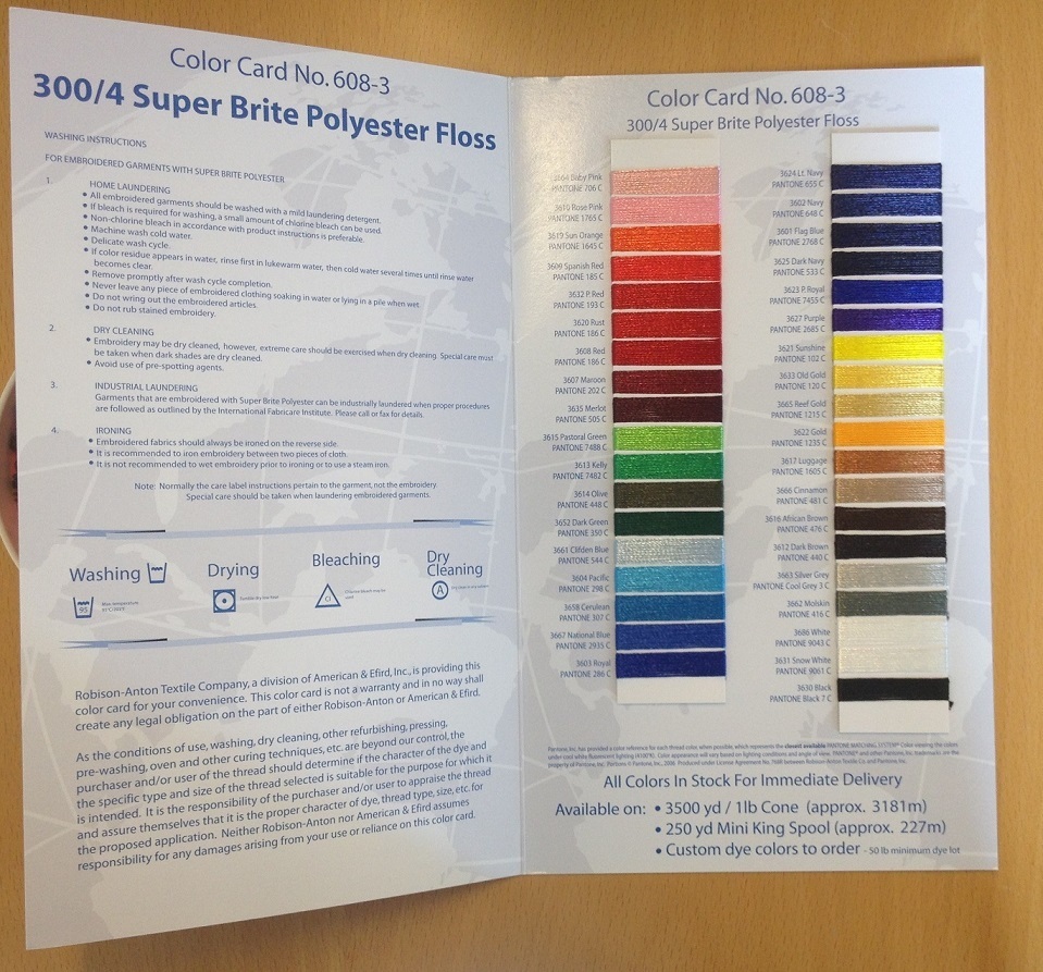 Robison Anton Color Chart