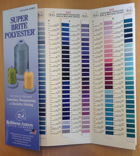 Super Brite Polyester Color Chart